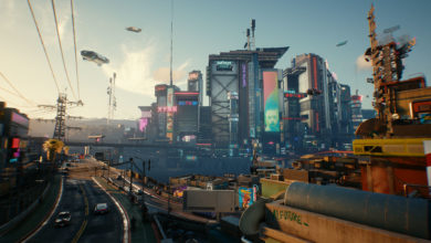 Night City ist die offene Spielwelt von Cyberpunk 2077. Die riesige Metropole besteht aus Wolkenkratzern, Highways und futuristischen Fahrzeugen - zu Land und in der Luft.